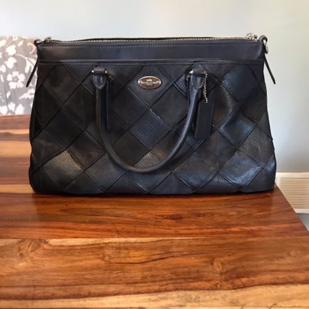 Blue Patchwork Purse - image 1